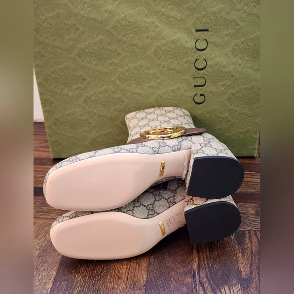 $1320 Brand New Authentic Gucci Women's BlondieBooties Canvas GG EU 35.5 US 5.5 - Picture 12 of 13